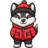 Husky Dog Cartoon