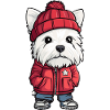 West Highland Terrier Dog Cartoon