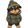 Rottweiler Dog Cartoon
