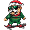 Bulldog Dog Christmas Funny
