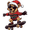 Hyäne Weihnachten Lustig