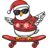 Colombe oiseau Noël drôle