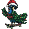 Peacock Bird Christmas Funny
