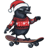 Raven Crow Christmas Funny