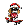 Beagle chien Noël drôle