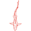 Red Shark Silhouette