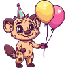 Hyène Anniversaire Bande Dessinée Mignon
