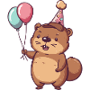 Beaver Birthday Comic Cute
