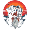 Bernese Mountain Dog Retro