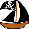 Målad Piratskepp Barn Motiv Ritning Coola