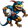 Rugby Player Lizard
