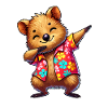 Quokka, Australian Animal, Dabbing