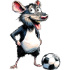 Footballeur rat