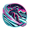 Snowboard Adventure at Night
