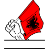 Flagge Albanien transparenter Fausttextraum
