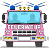 Feuerwehrauto in Rosa