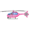 Polizeihubschrauber in Rosa