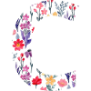 Personalisierter Blumenbuchstabe c - Geschenkidee