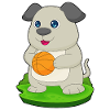Dog Basketball Player Basketball