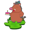 Wild Boar Birthday Cake