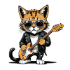 Cat Rocker Cat HardRock Gift