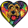 Airedale Terrier Dog Heart Love