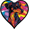 Doberman Dog Heart Love