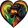 Teckel Blaireau Chien Coeur Amour