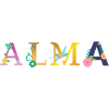 Nombre de ALMA decorado con flores