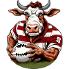 Rugby Player Cow