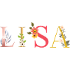 LISA Name mit Blumen geschmückt