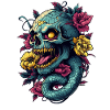 Skull and Snake