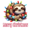 Mignon paresseux Noël Joyeux Noël