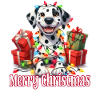 Cute Dalmatian Christmas Merry Christmas