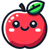 Cheerful Cartoon Apple