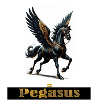 Pegasus with black wings