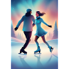 Sweet iceskating couple
