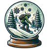 Winterabenteuer Schneekugel Design