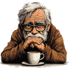 Grandpa with glasses and coffee
