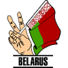 Flagge Belarus Friedensschild Text BELARUS