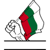 Flagge Bulgarien transparenter Fausttextraum