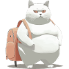 Cat with school bag