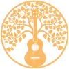 Ukulele Tree Mandala Sepia