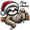 Sloth Merry Christmas
