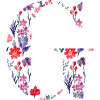 Personalisierter Blumenbuchstabe g - Geschenkidee