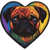 Pug Dog Heart Love
