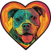 Pit Terrier Dog Heart Love