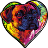 Mastiff Dog Heart Love