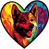Akita Inu Chien Coeur Amour