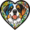 Saint Bernard Dog Heart Love